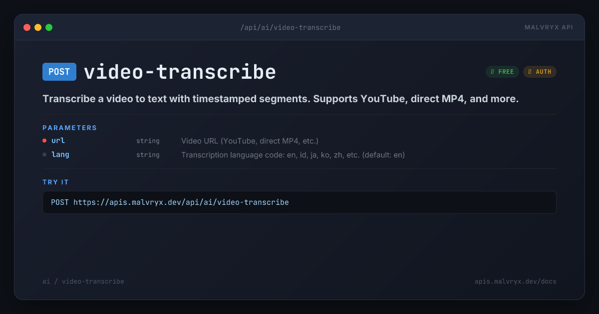 video-transcribe preview