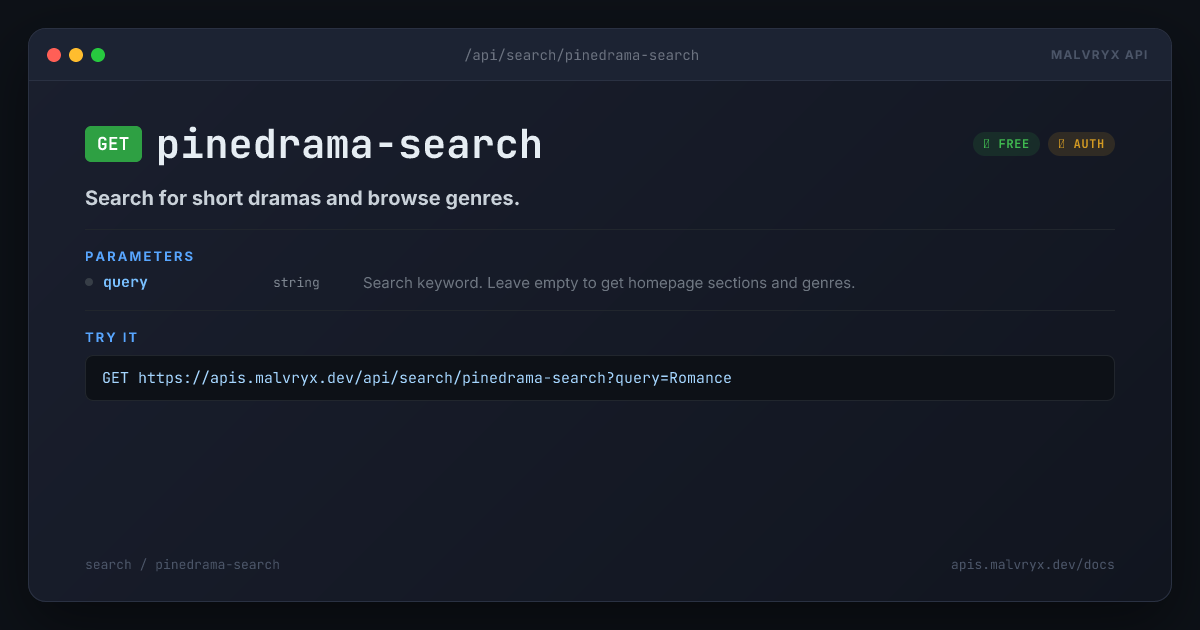 pinedrama-search preview